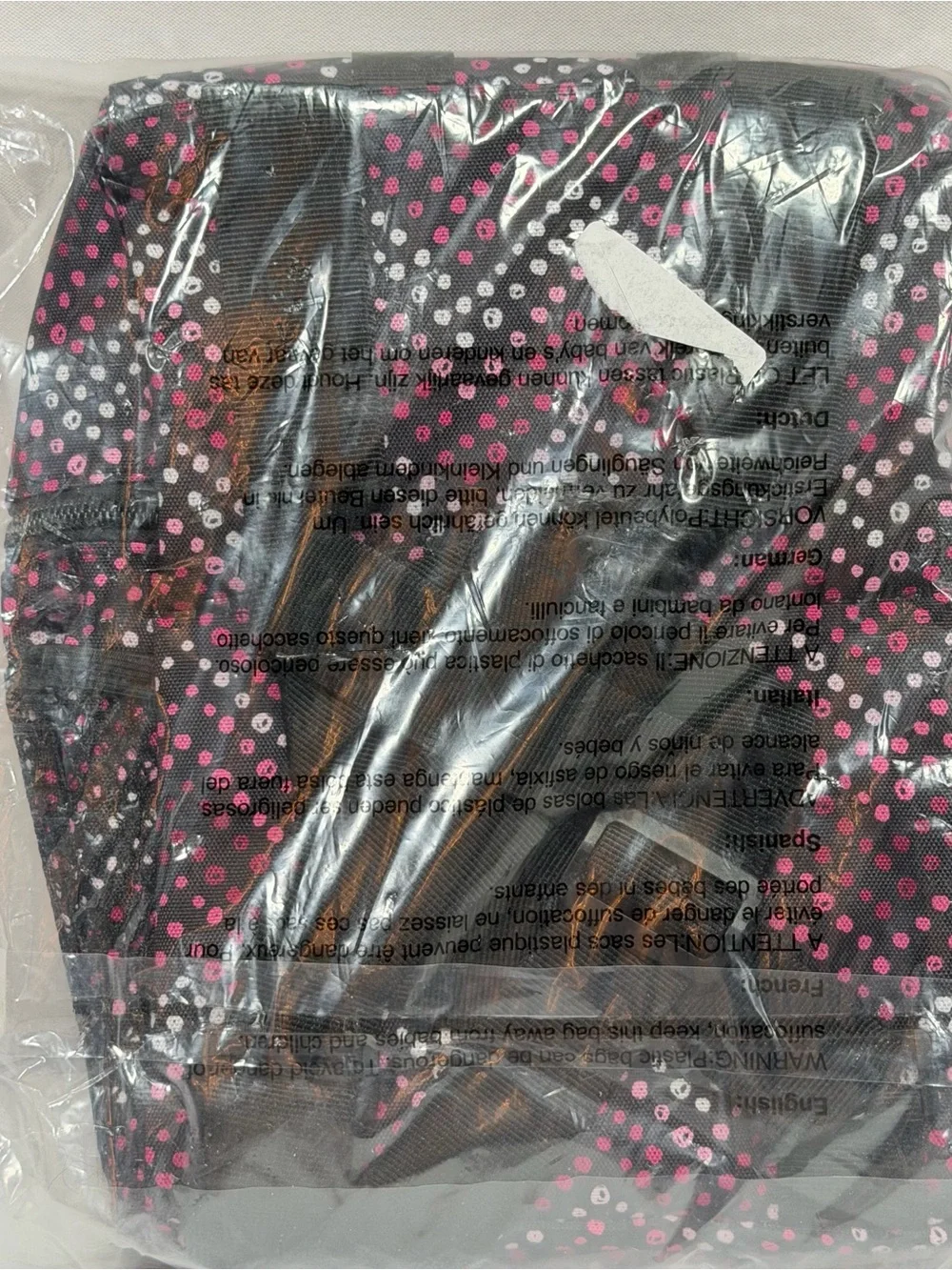 Packit Freezable Lunch Bag Backpack Cooler Black Pink Polka Dots PBA PVC Free